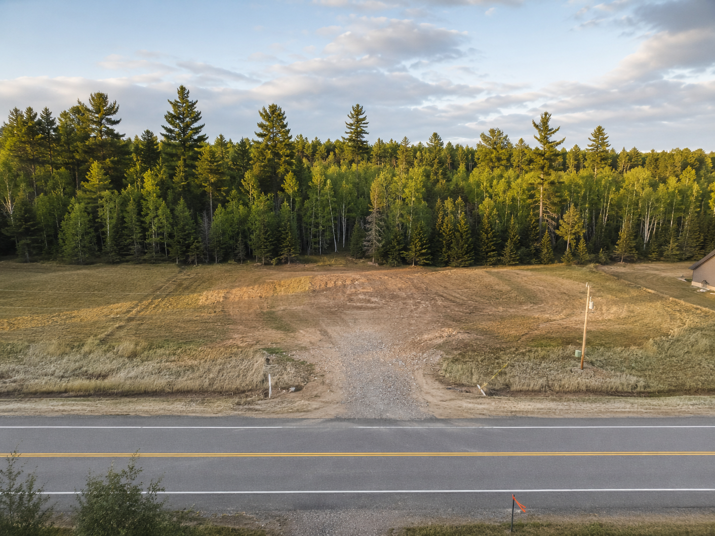 A graded, shovel-ready building lot