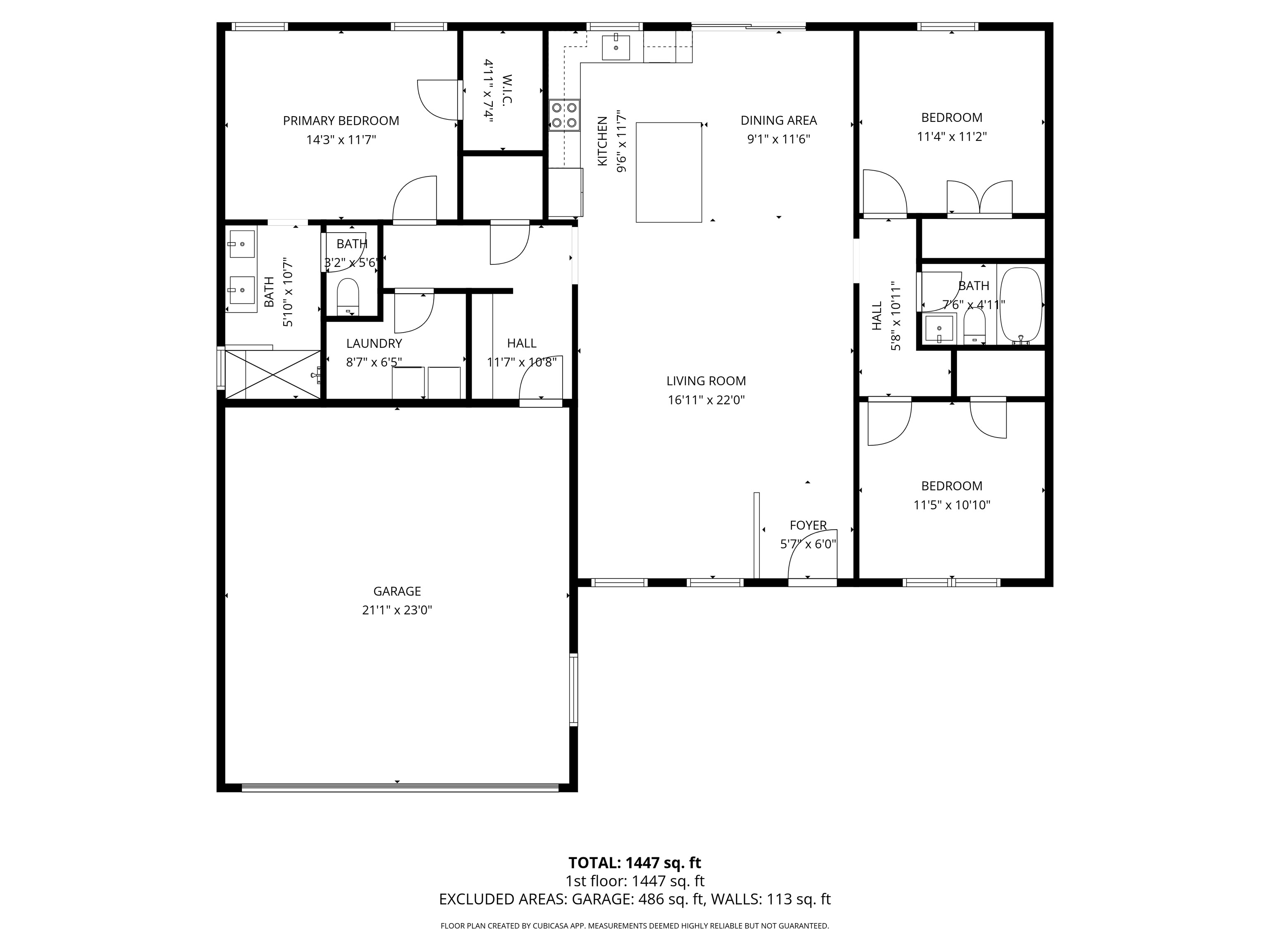 The Spruce floor plan, 1,447 sq ft