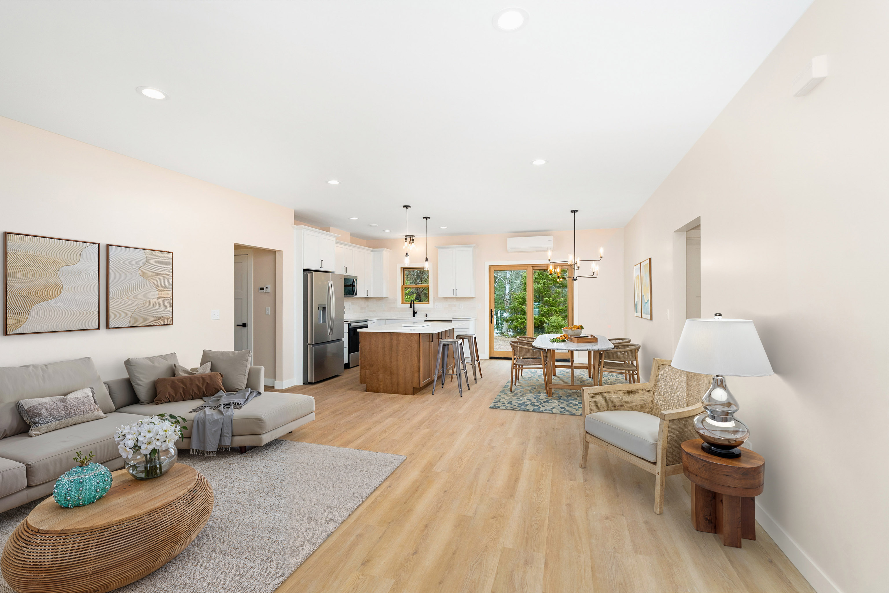 Great room, staged